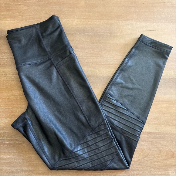 Athleta Inclination Moto Tight, Size Small Black Graphite - Picture 2 of 9